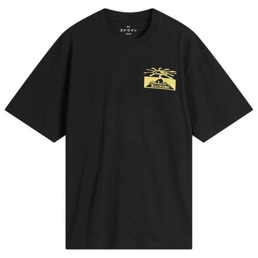 T-paita EDWIN Mount Fuji Dusk Graphic Tee Musta | I036400-8967