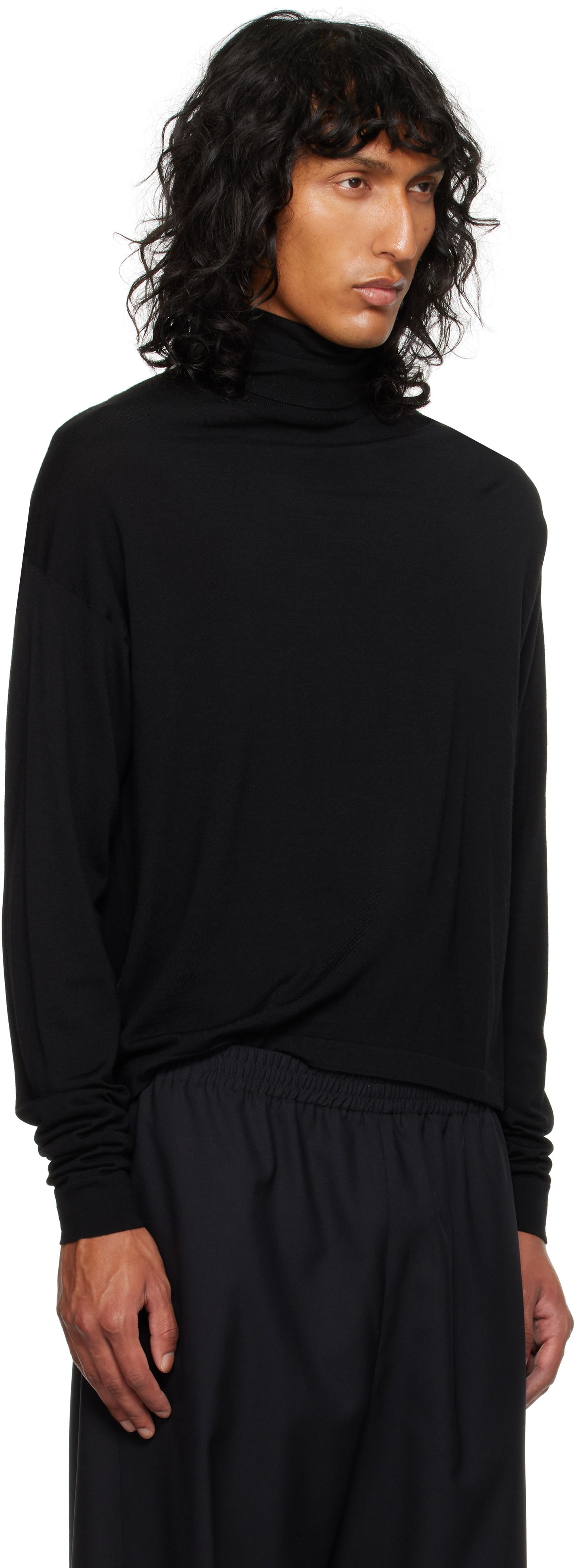 Villapaita The Row Turtleneck Long Sleeve Top Musta | 839-Y590, 1