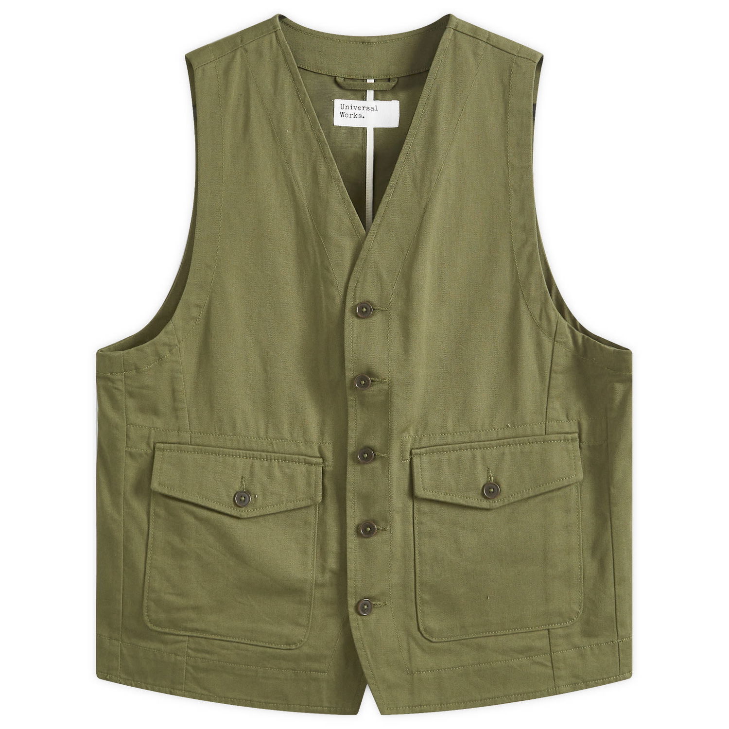 Liivi Universal Works Universal Works Field Vest, Size Large Vihreä | 00180-LOV, 0