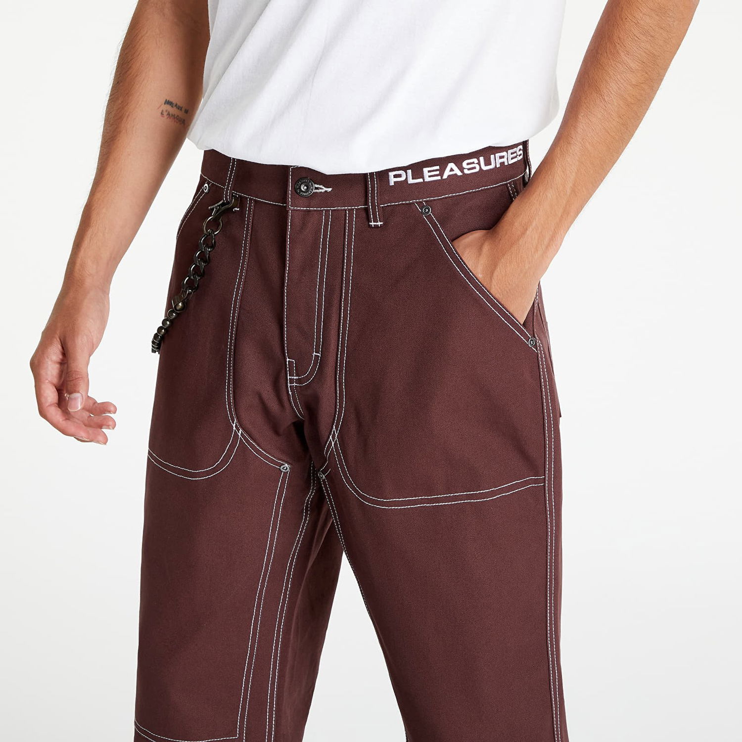Housut Pleasures Ultra Utility Pant Ruskea | P22F030 BROWN, 0