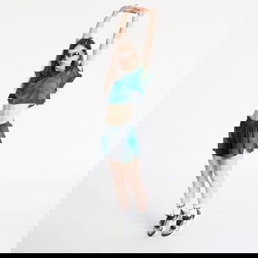 Crop top Y-3 Y-3 Allover Print Running Short Sleeve T-Shirt Sininen | JM3350, 3