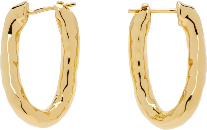 Korvakorut Jil Sander Jil Sander Molten Hoop Earrings Metallinen | J11VG0256_P4877