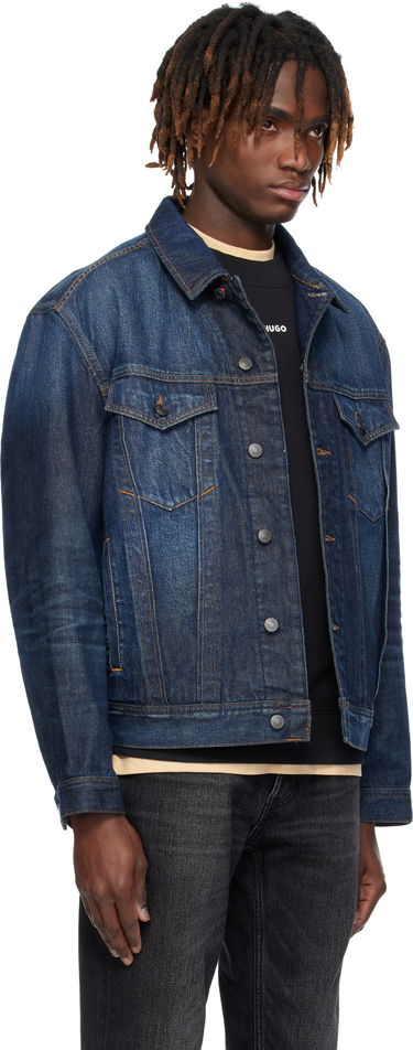 Takki BOSS HUGO Adjustable Hem Denim Jacket Sininen | 50530639, 1