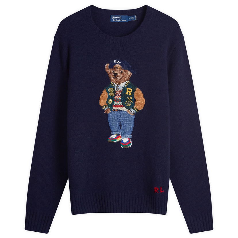 Villapaita Polo by Ralph Lauren Pullover Long Sleeve Tummansininen | 710946138001