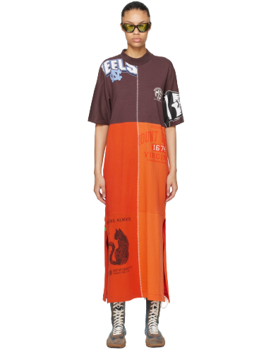 Mekko Marine Serre Regenerated Maxi Dress Oranssi | MDR040
