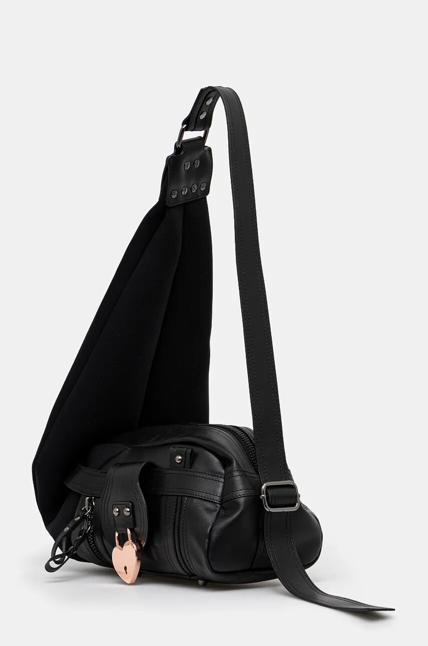 Käsilaukku Ottolinger Ottolinger Mini Neoprene Leather Heart Lock Bag Musta | 2227210299, 1