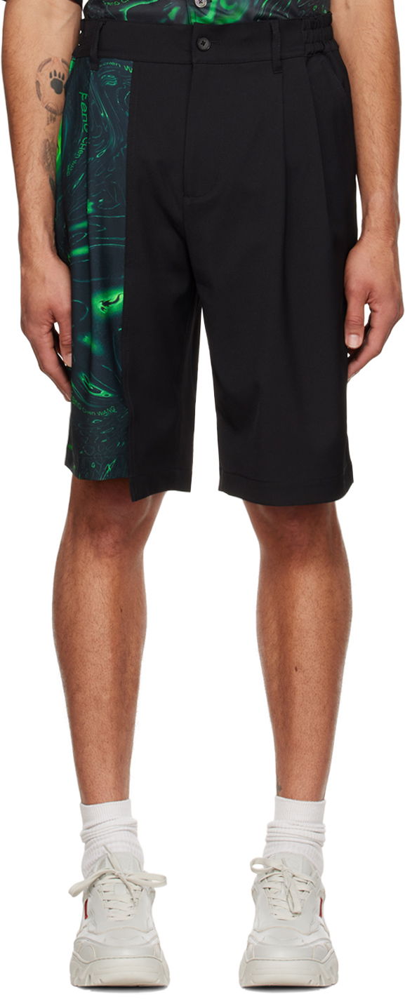 Shortsit Feng Chen Wang Feng Chen Wang Lacquerware Shorts Musta | FUF14ST01