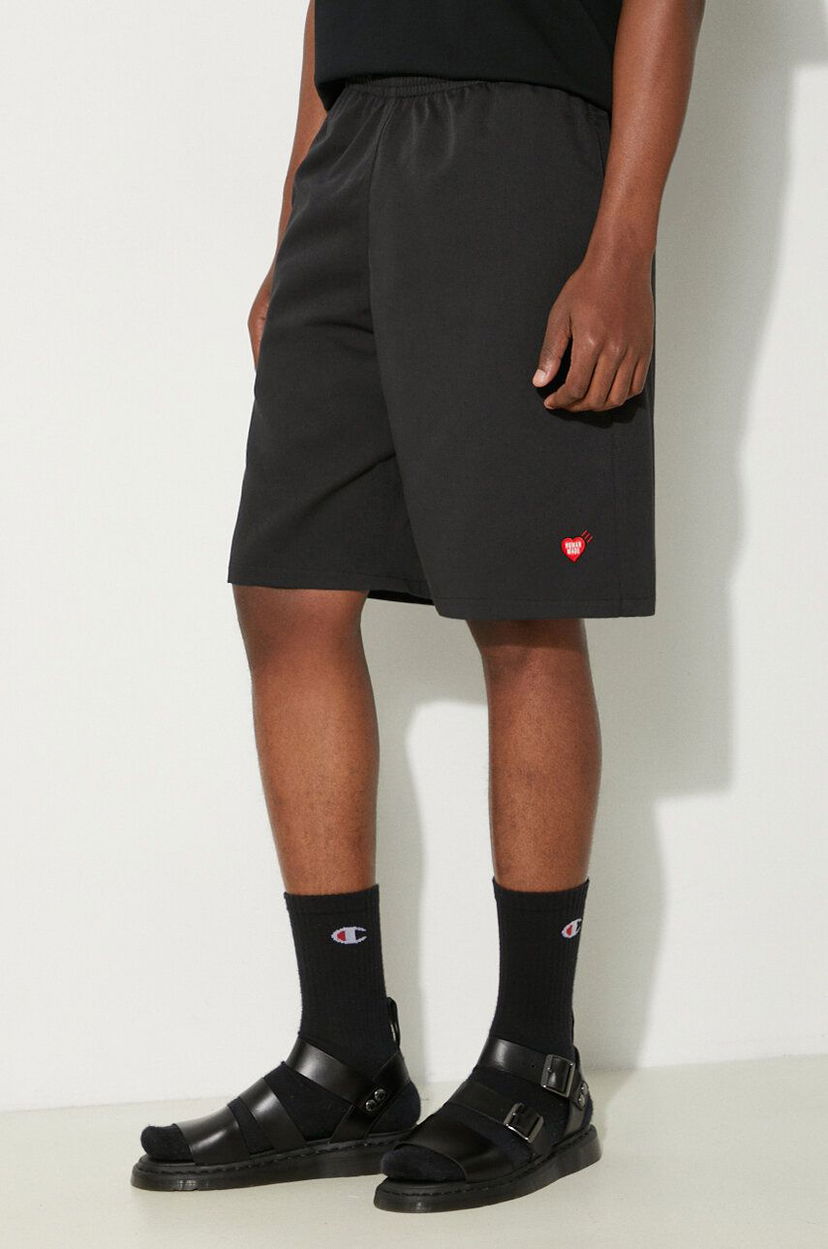Shortsit Human Made Black Beach Shorts Musta | HM27PT024