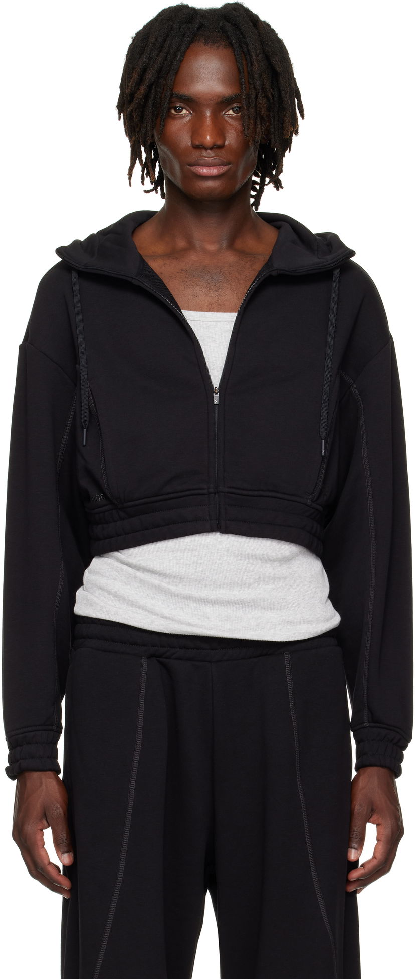 Huppari On Running FKA twigs Edition Cropped Hoodie Musta | 1WF11660553