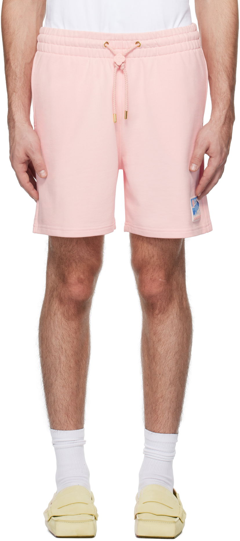 Shortsit Casablanca Temple Rubber Patch Shorts Vaaleanpunainen | MPS25-JTR-003-01