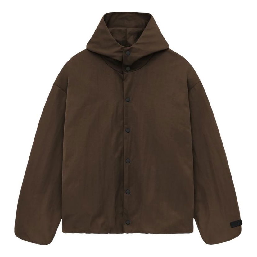 Takki Fear of God Fear of God Essentials SS25 Nylon Hooded Coach Jacket Ruskea | 202HO246375F