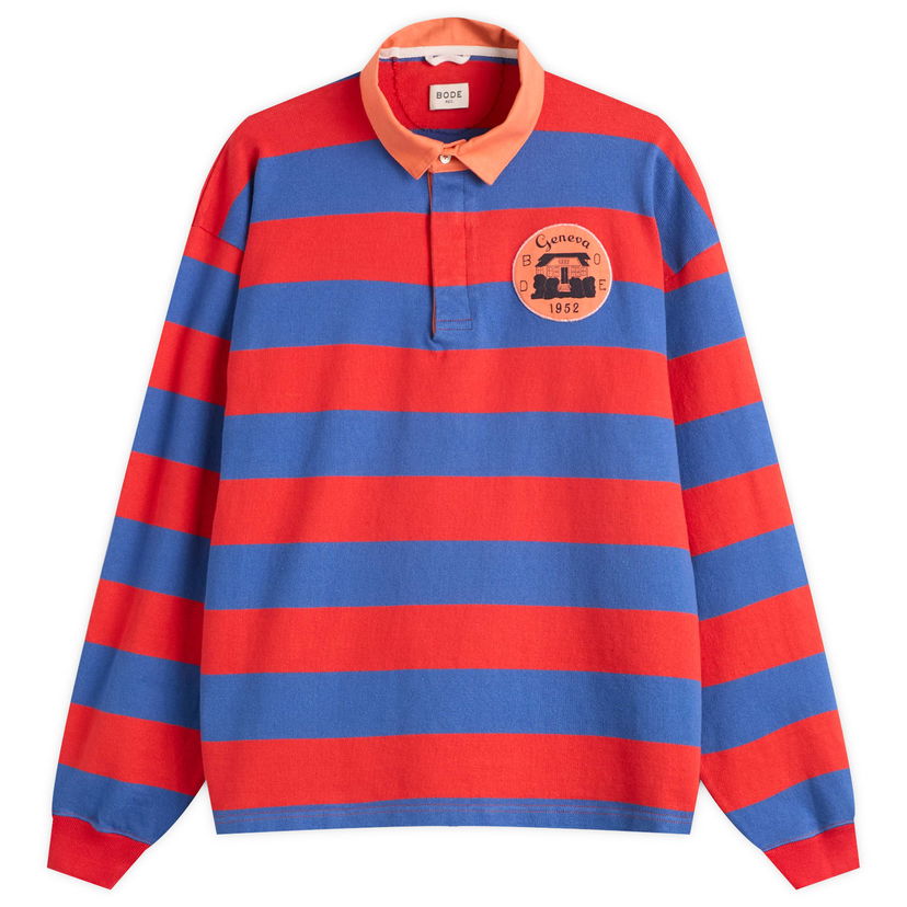 Paita Bode Bode Clubhouse Rugby Shirt, Size Large Punainen | MRF25CS004
