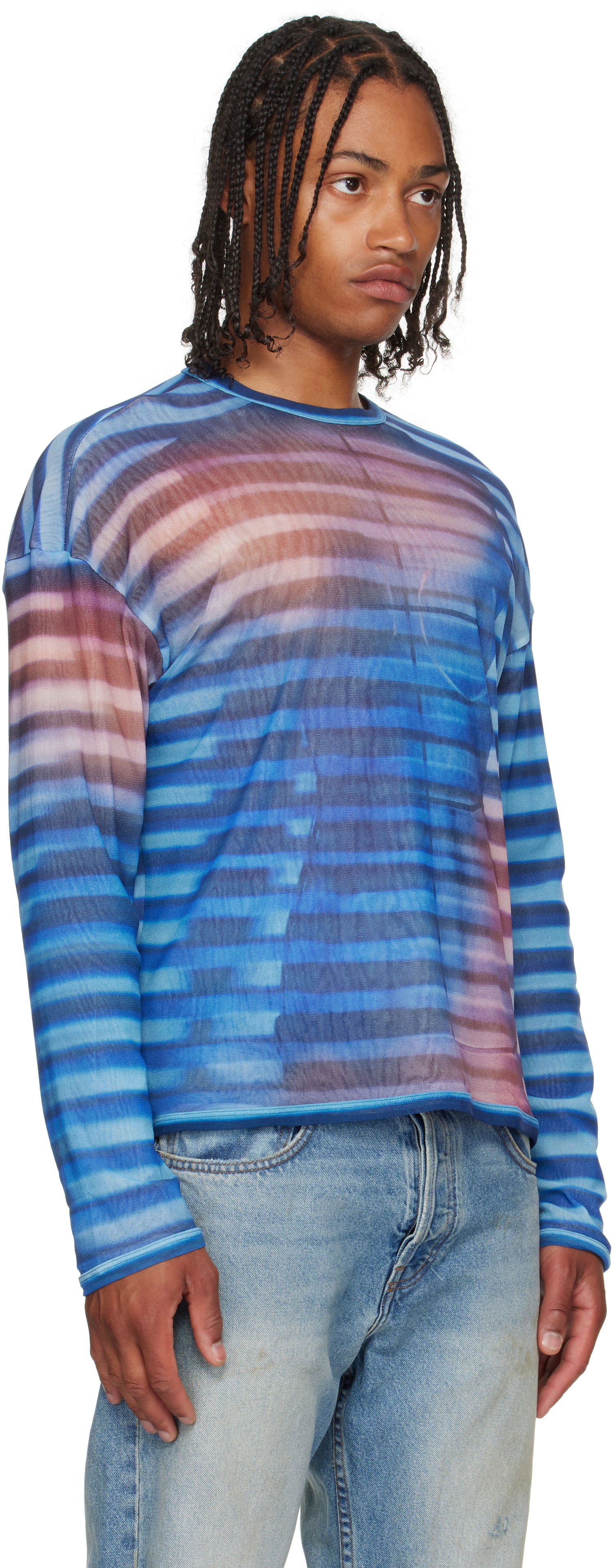 T-paita Jean Paul Gaultier Jean Paul Gaultier 'The Oversized Air' Long Sleeve Top Sininen | 25/03-W-TO317-M005P-565034, 1