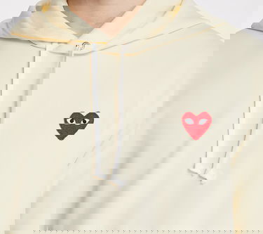Huppari Comme des Garçons PLAY Hoodie Beige | AZT174 ivory, 2