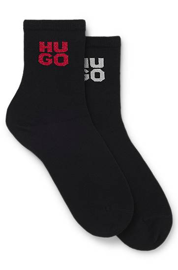 Sukat BOSS Two-pack of short-length socks with sparkly logos Musta | 50524283, 0