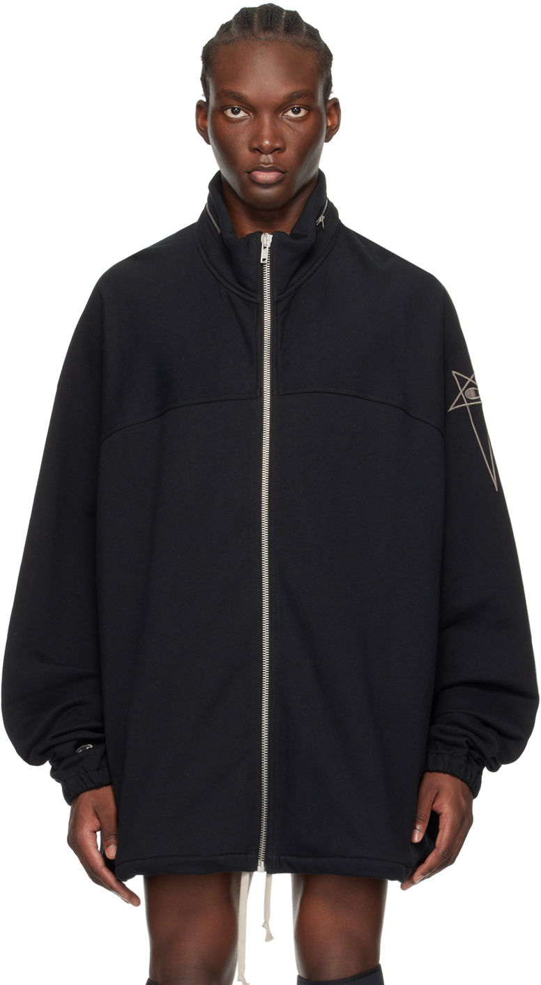 Huppari Rick Owens Jumbo Hoodie Musta | CM01D0467 CHFE