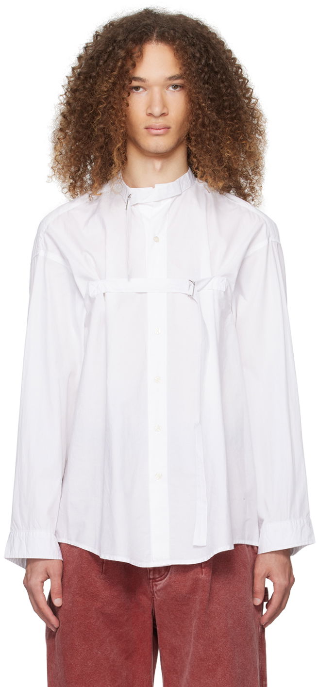 Paita R13 R13 Cinch Strap Shirt Valkoinen | R13WR238-R338B