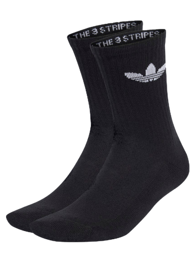 Sukat adidas Originals Trefoil Cushion Crew Socks - 3 pack Musta | IJ5613