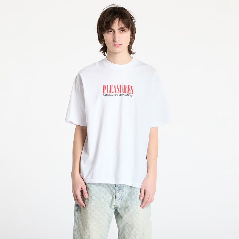 T-paita Pleasures Pleasures Satisfaction T-Shirt Valkoinen | P25SP052 WHITE