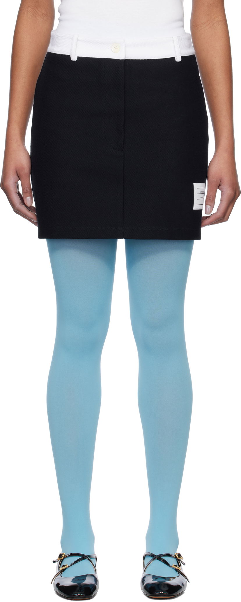 Hame Thom Browne Thom Browne Tech Twill Miniskirt Musta | FJK137A-J0042