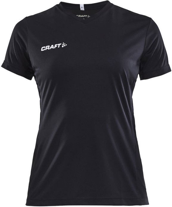 Jersey Craft SQUAD JERSEY SOLID V-Neck Short Sleeve T-Shirt Musta | 1905566-9999