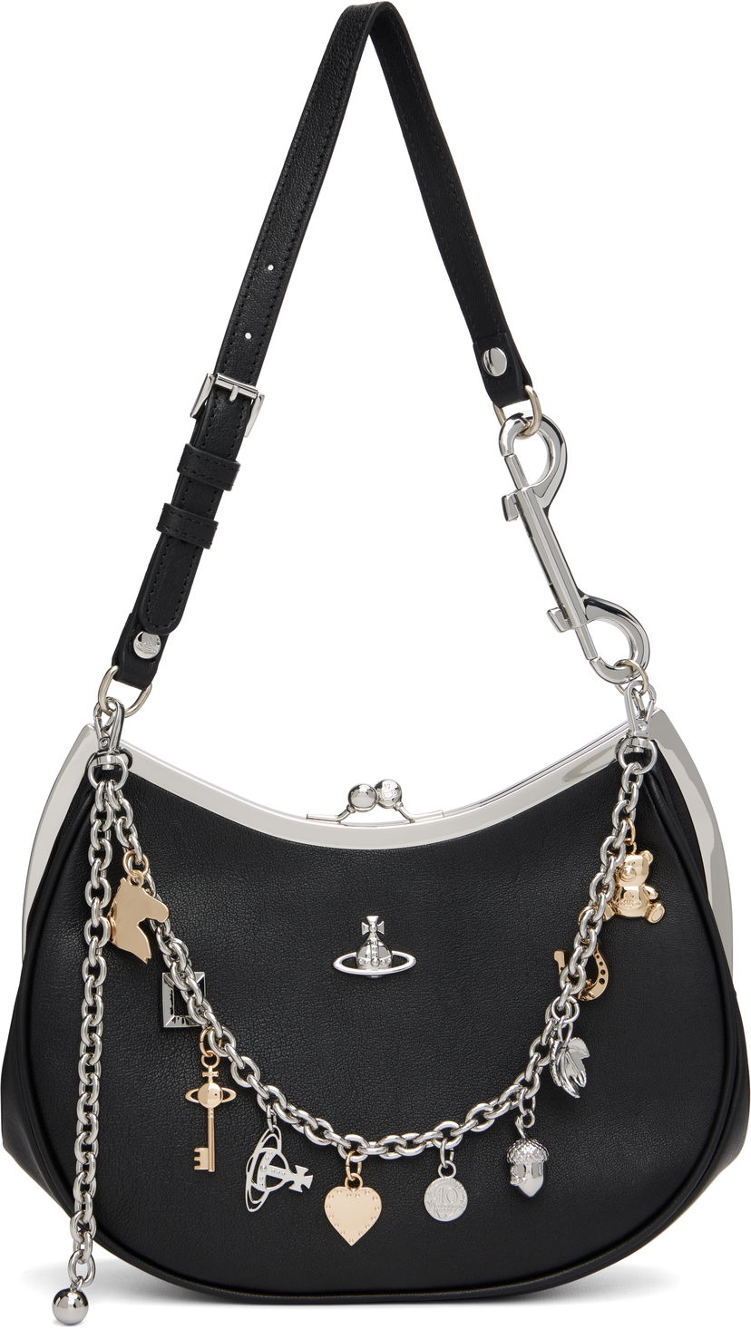 Käsilaukku Vivienne Westwood Vivienne Westwood Charm Frame Bag Musta | 4B01000PW-L00BX-