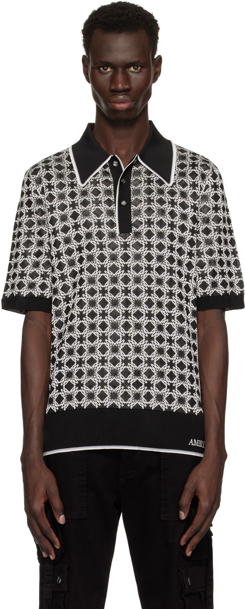 Poolopaita AMIRI Amiri MA Quad Polo Musta | AMKNPO1058
