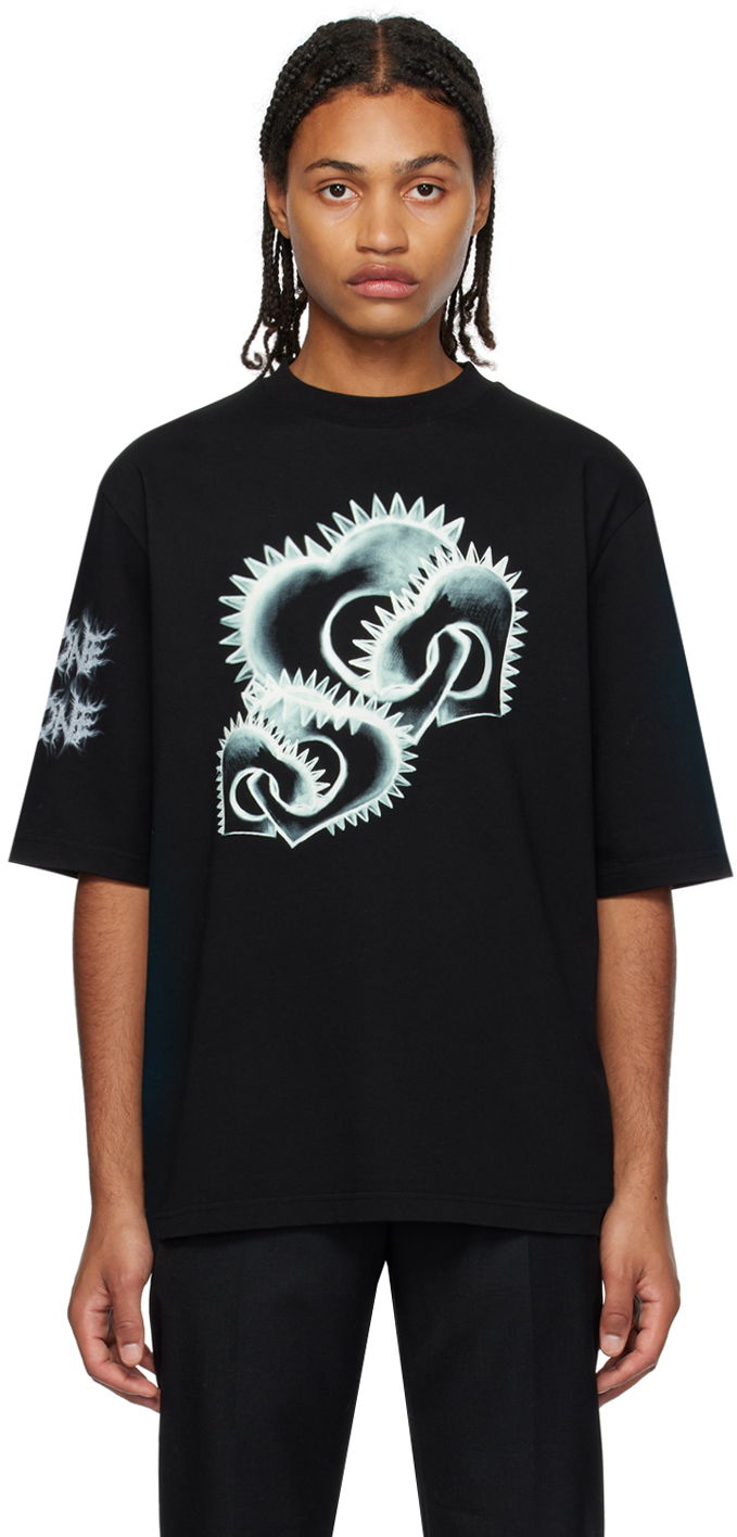 T-paita We11done We11done Graphic Print T-Shirt Musta | WD-TT3-23-748-U-BK