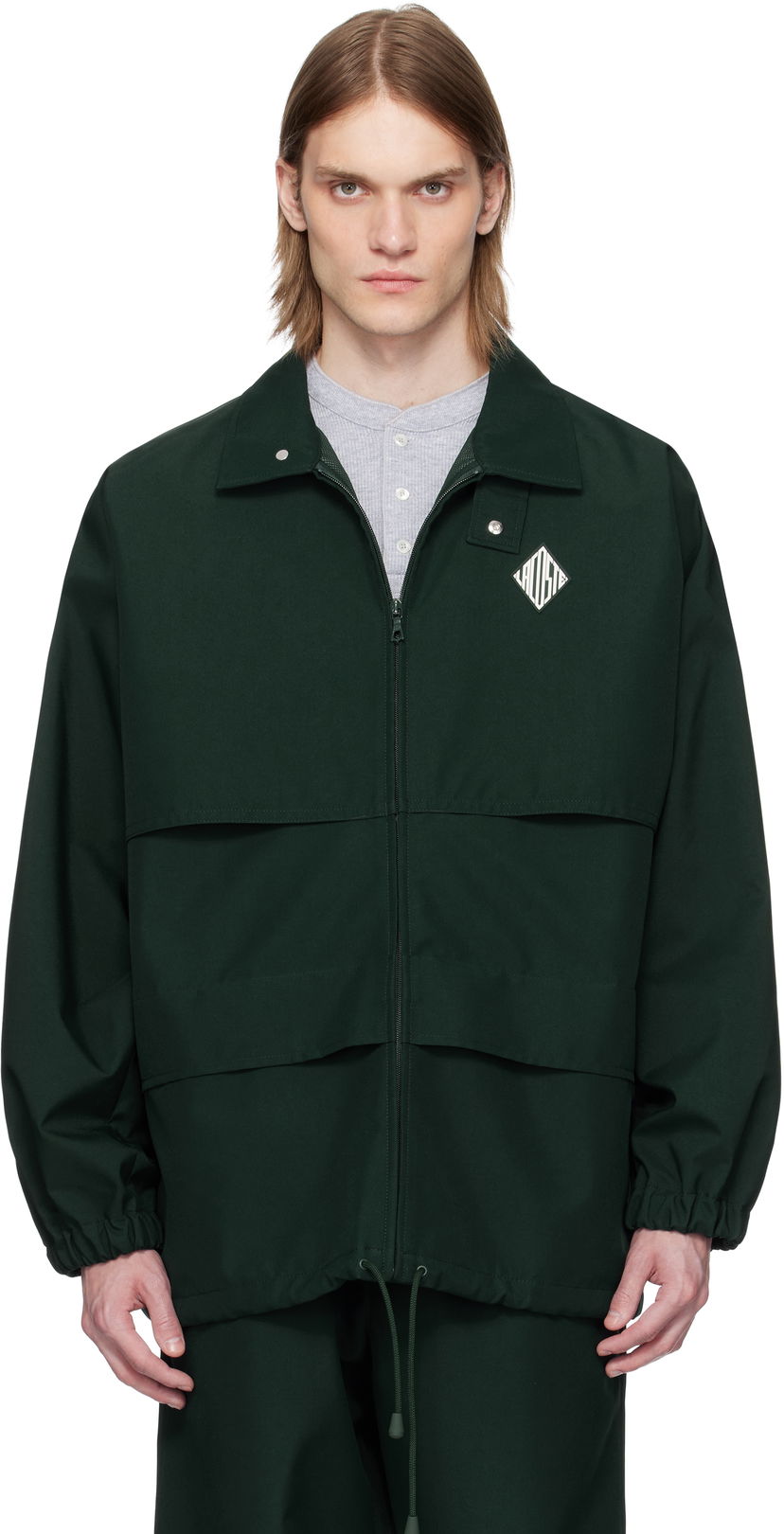 Tuulitakki Lacoste Lacoste Runway Canvas Track Jacket Vihreä | BH6740