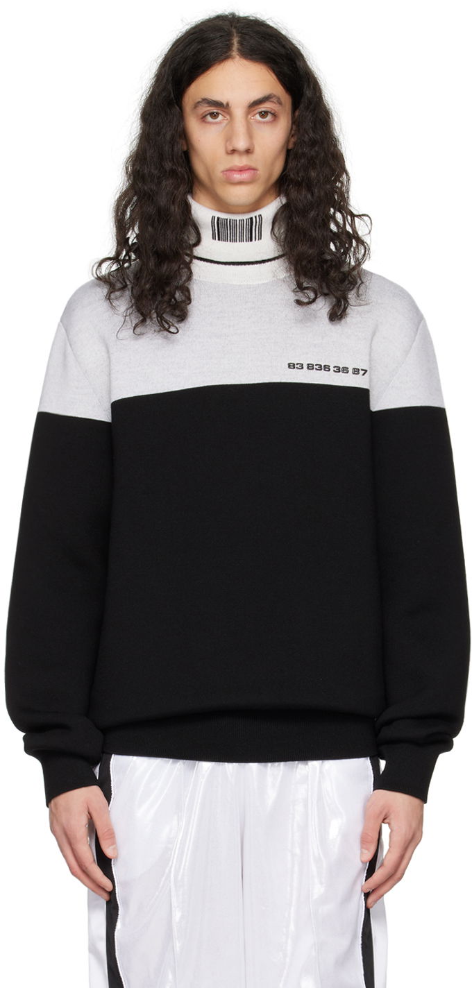 Villapaita VETEMENTS Colorblocked Turtleneck Musta | VL16KN420B