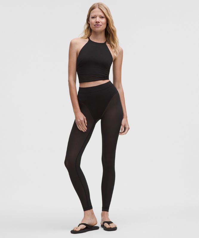 Crop top lululemon High-Neck Nulu Tank Top with Mesh Hem Light Support B/C Cups Musta | prod20002671, 1