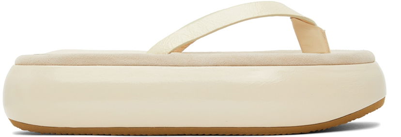 Vaatteet OSOI OSOI Boat Flip Flop Platform Slides Beige | 22SS030-03-04