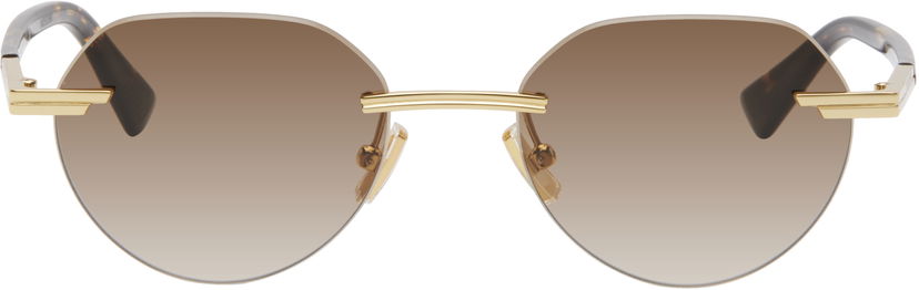 Aurinkolasit Bottega Veneta Bottega Veneta Rimless Sunglasses Ruskea | BV1379S-003