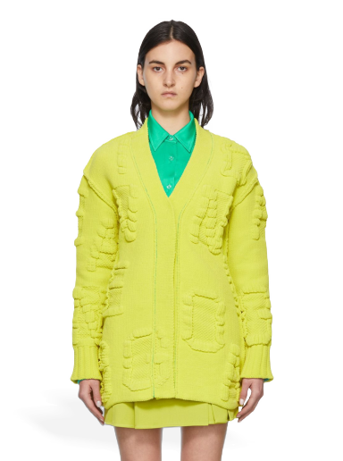 Villapaita Bottega Veneta Nylon Cardigan Keltainen | 689713 V1OX0