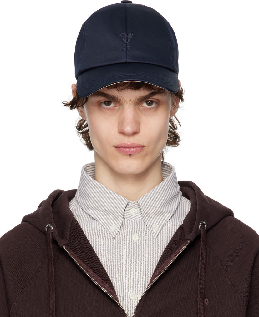Korkki AMI AMI Paris Ami de Coeur Cotton Cap Tummansininen | UCP026.CO0103