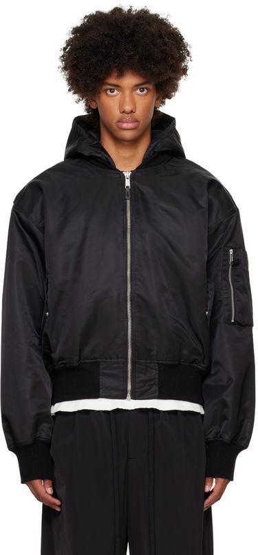 Bomber-takki Entire Studios Hooded Broad Bomber Jacket Musta | ES2539OI, 0