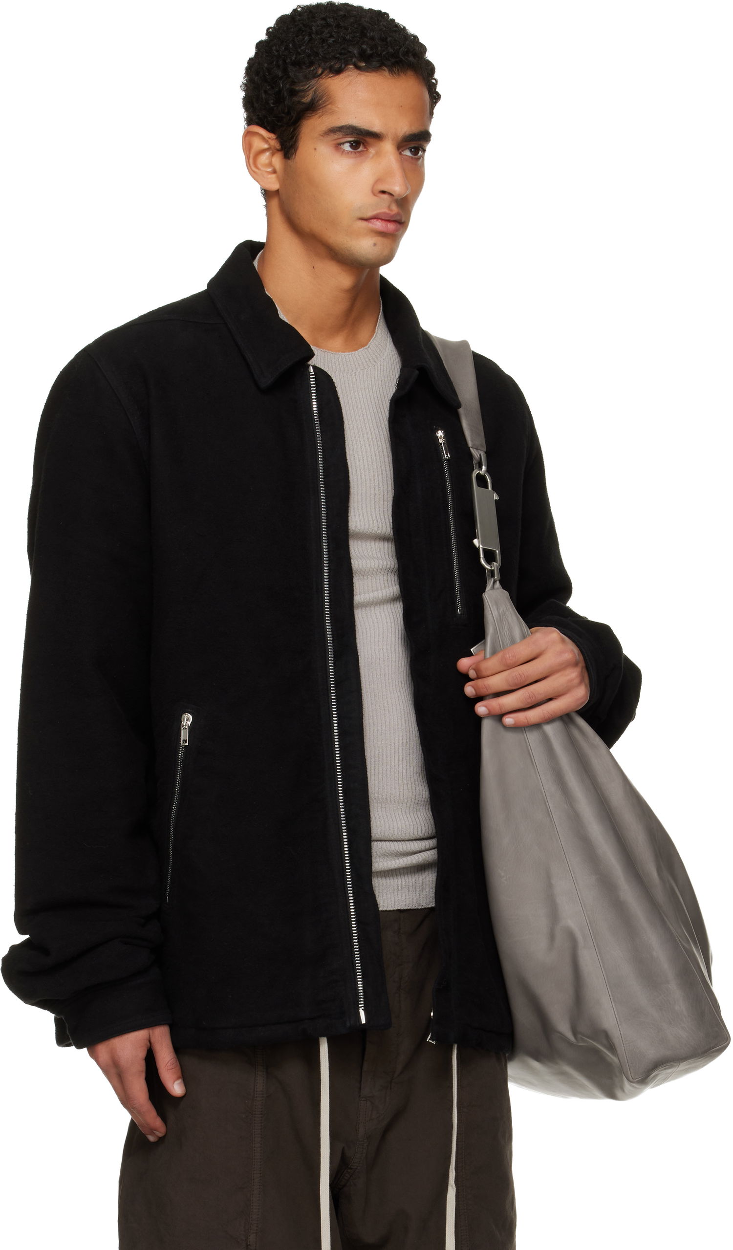 Takki Rick Owens Rick Owens DRKSHDW Concealed Zipfront Jacket Musta | DU02E7775 BMO, 1