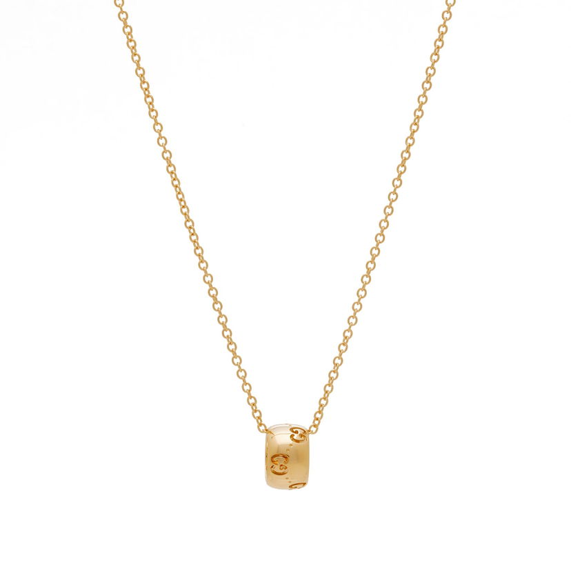 Kaulakoru Gucci Gold Chain Necklace With Circular Pendant Keltainen | YBB80436800100U