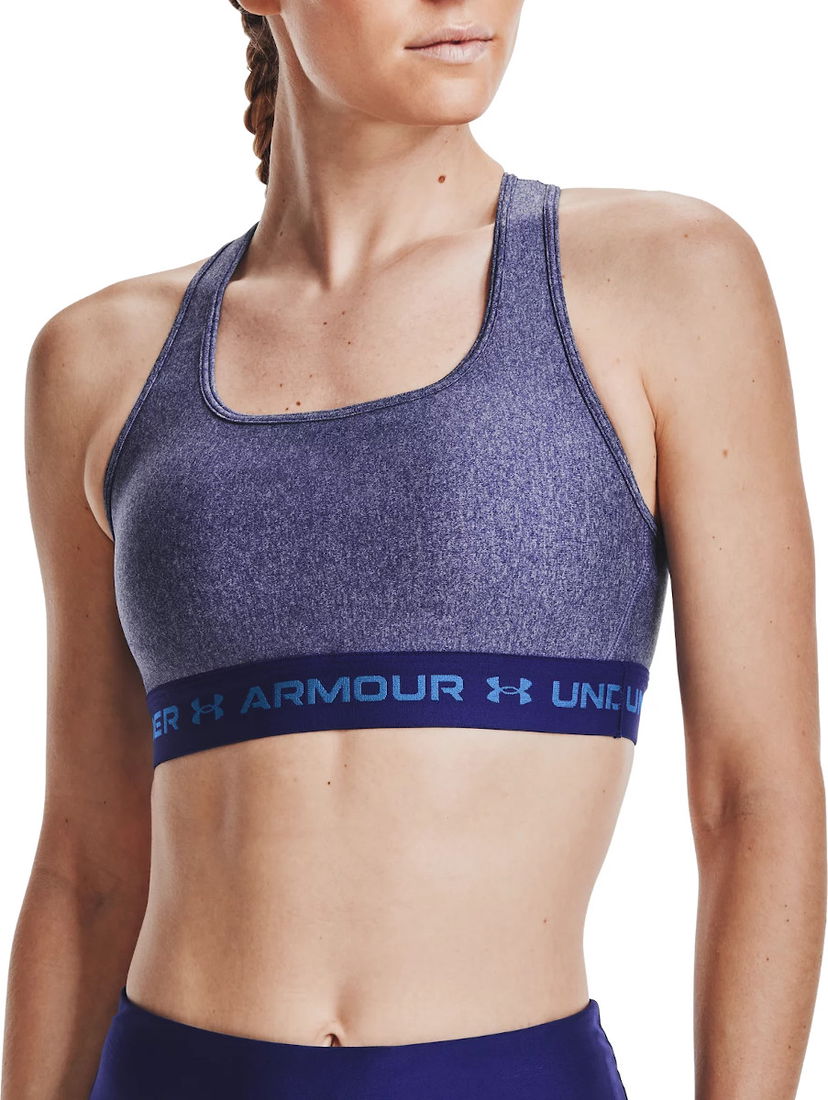 Rintaliivit Under Armour Crossback Mid Heather Bra Violetti | 1361036-415