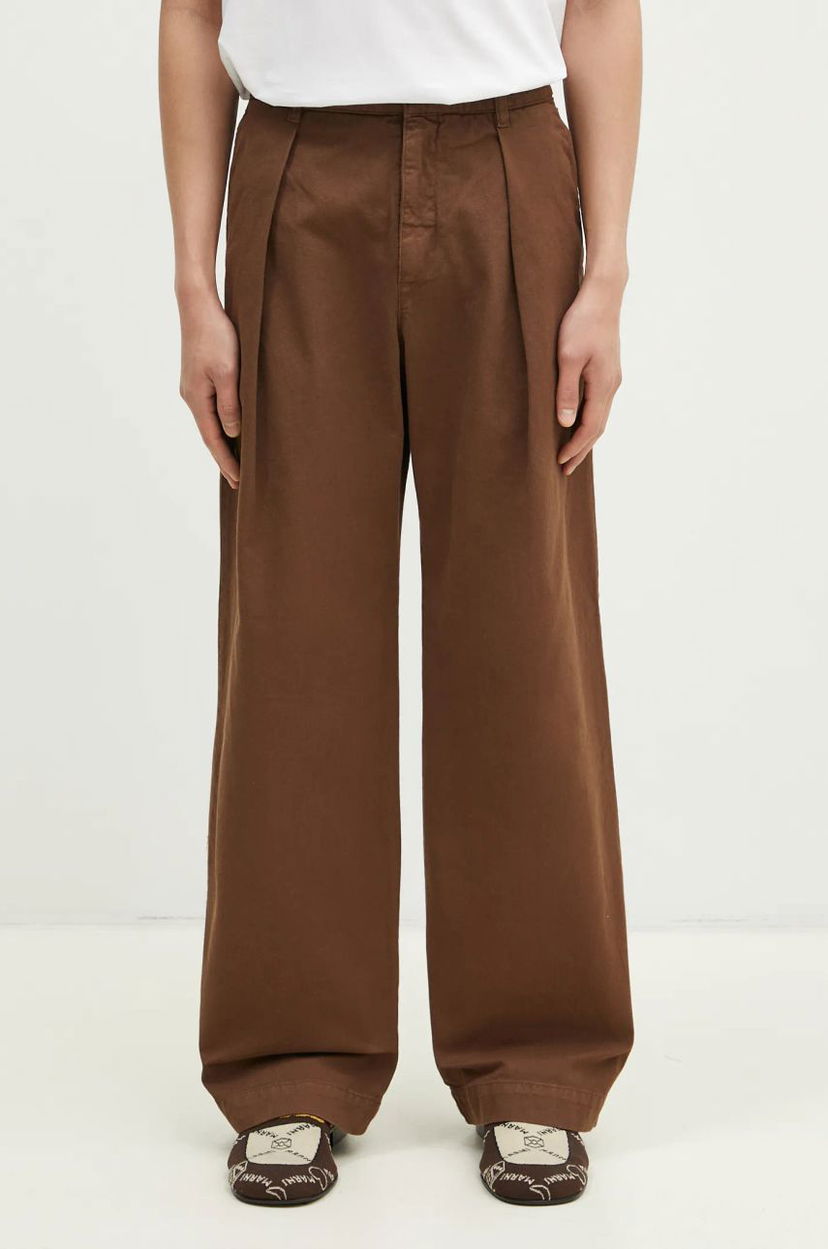 Housut WOOD WOOD Wood Wood Fraser Pleated Chinos Ruskea | 12435001.5181