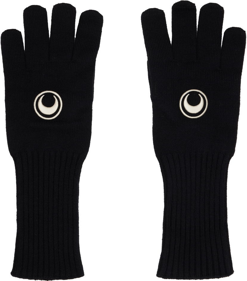 Käsineet Marine Serre Marine Serre Merino Wool Knit Gloves Musta | UGL006ACKNI0033
