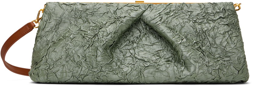 Käsilaukku Dries Van Noten Dries Van Noten Crushed Clutch Vihreä | 251-011518-1428