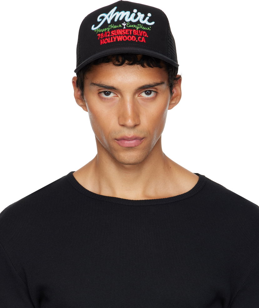 Korkki AMIRI AMIRI Neon Lights Trucker Cap Musta | AMHATR1038