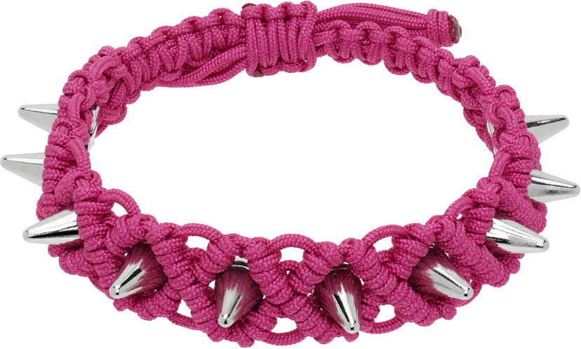 Rannerengas We11done We11done Handmade Studded Bracelet Vaaleanpunainen | WD-AJ0-25-599-U-PK