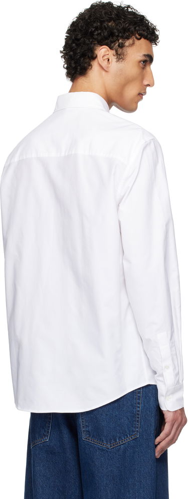 Paita MAISON KITSUNÉ Maison Kitsuné Casual Shirt with Fox Head Embroidery Valkoinen | MM00408WC5012, 2