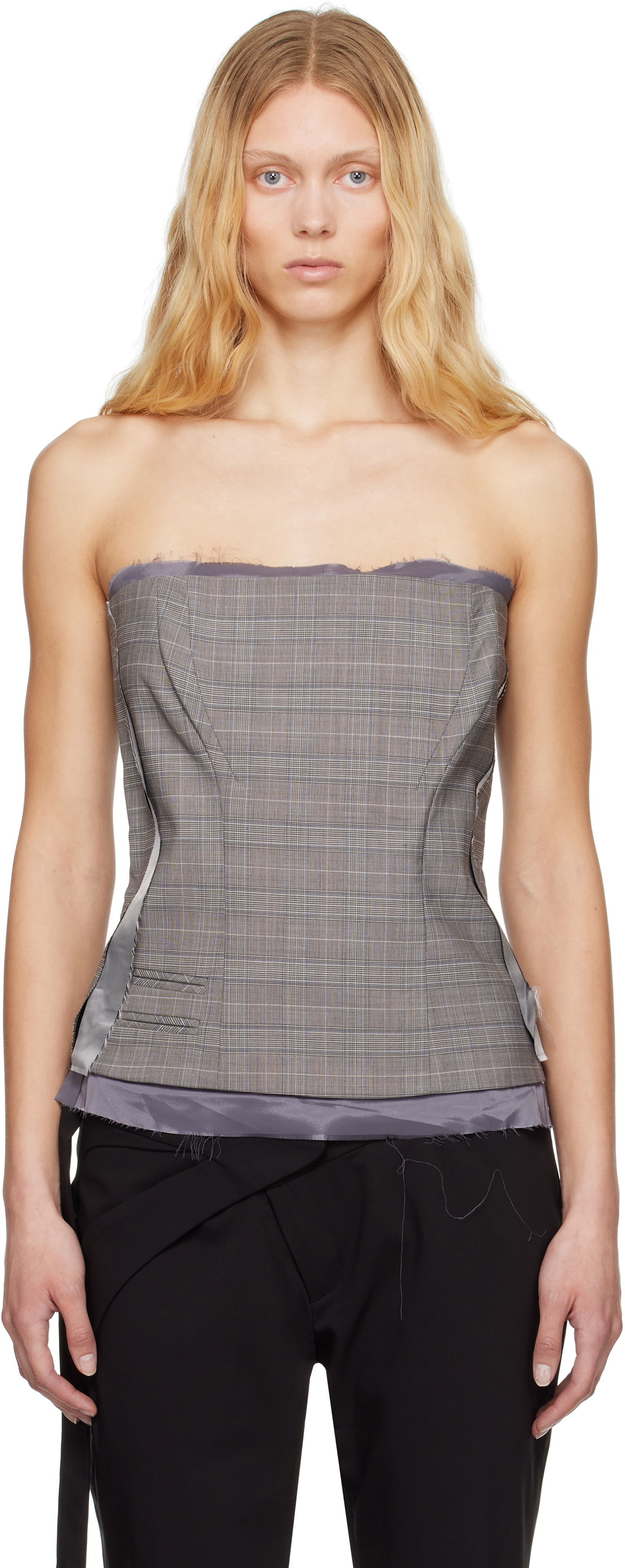 Crop top Ottolinger Ottolinger Suit Corsage Top Harmaa | 123-103023-02, 0