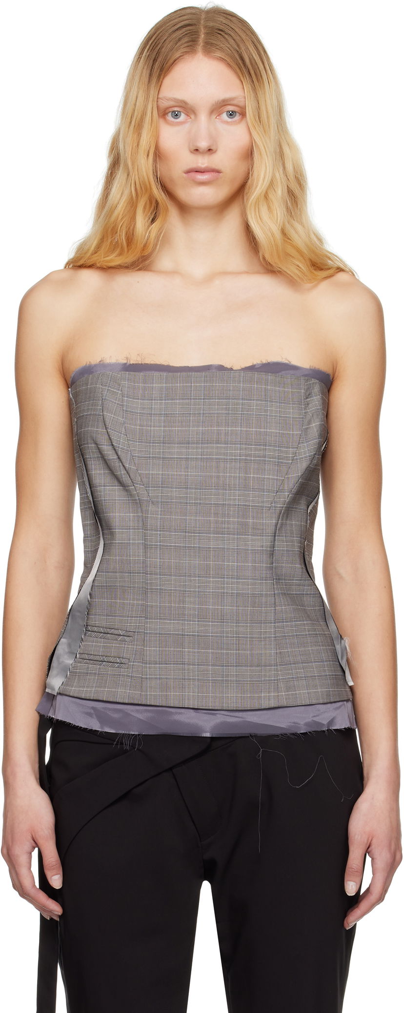 Crop top Ottolinger Ottolinger Suit Corsage Top Harmaa | 123-103023-02