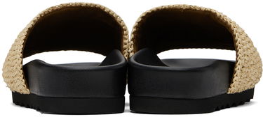Tennarit ja kengät Stella McCartney Elyse Raffia Logo Slides Musta | 810387AFACL0, 1
