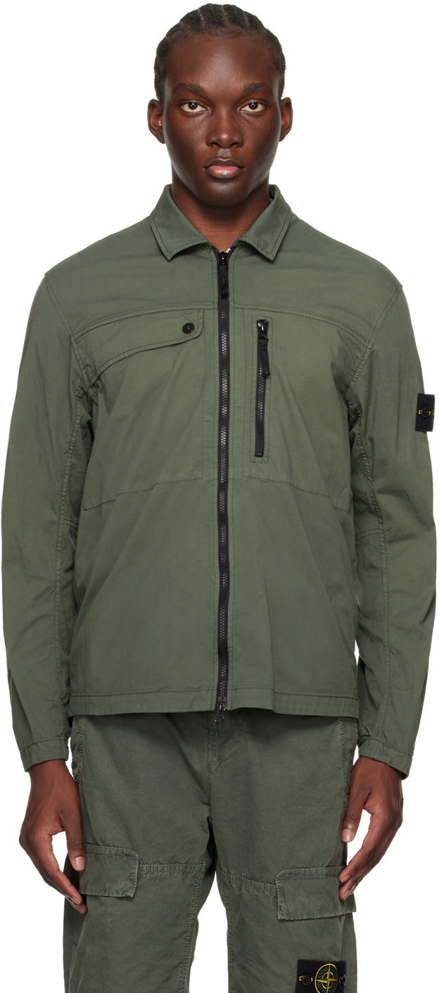 Takki Stone Island Patch Jacket "Khaki" Vihreä | 801510210