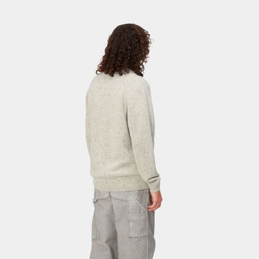Huppari Carhartt WIP Anglistic Sweater "Speckled Salt" Harmaa | I010977_1T7_XX, 2
